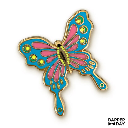 ‘Garden Party’ Butterfly Pin (Aqua)