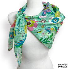 Load image into Gallery viewer, ‘Garden Party’ Silk Scarf (Mint)
